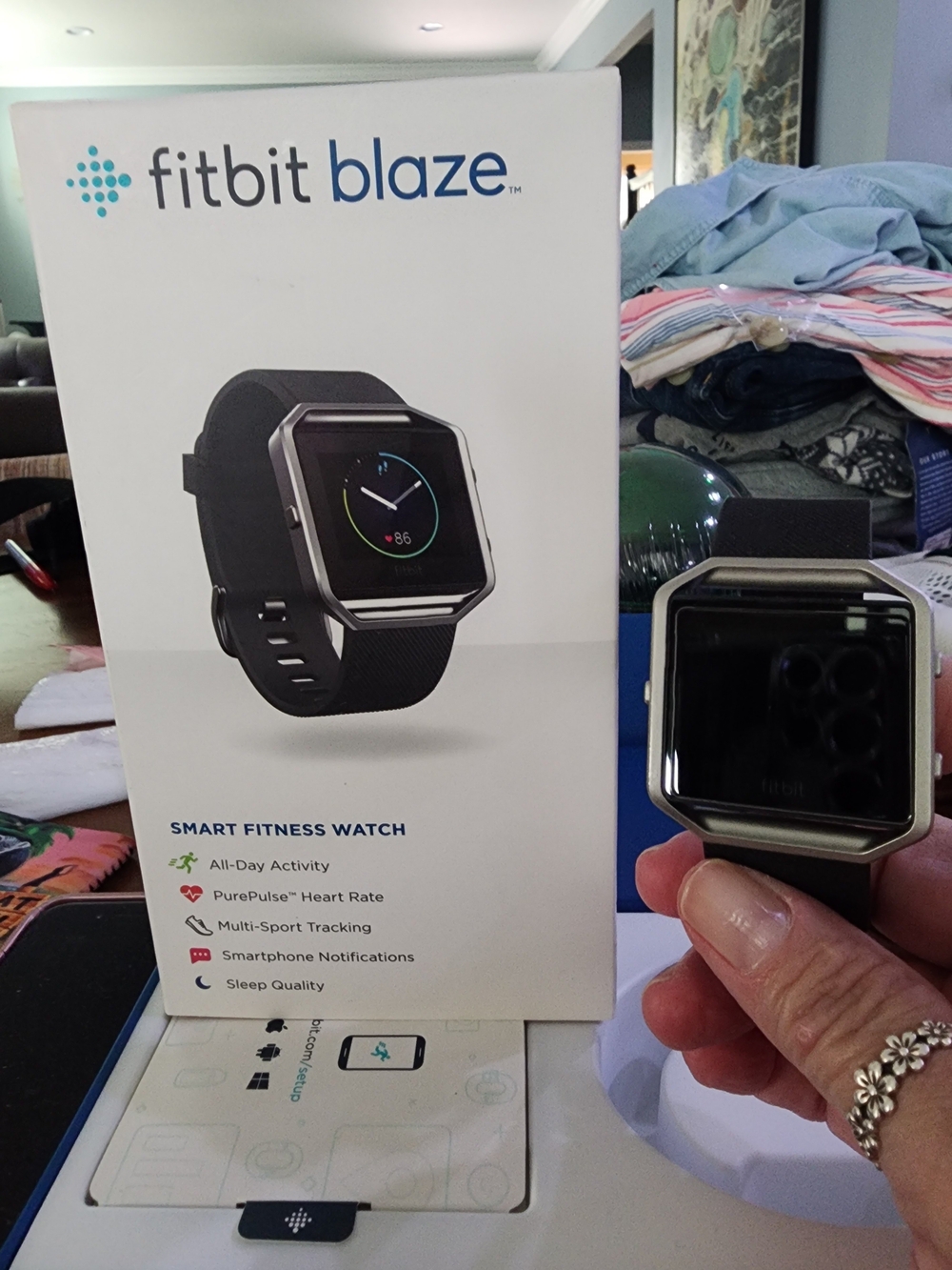 fitbit Blaze Smartwatch - Black and Silver
